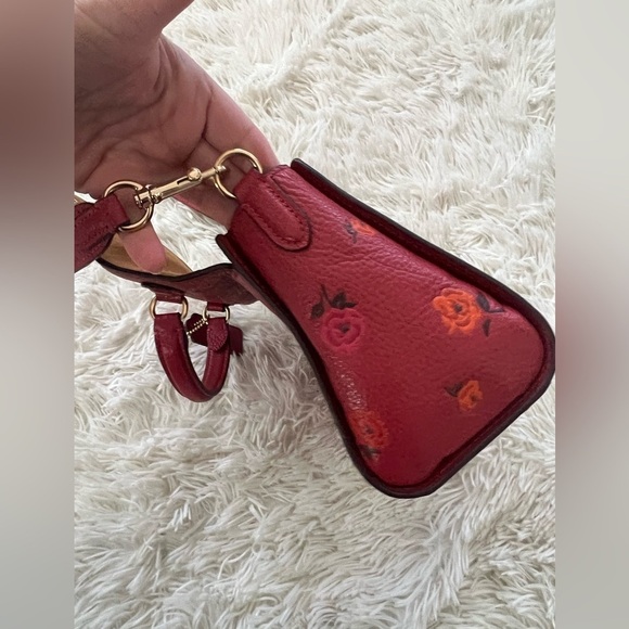 Coach Peony Print Morgan Top Handle Satchel - Picture 5 of 11